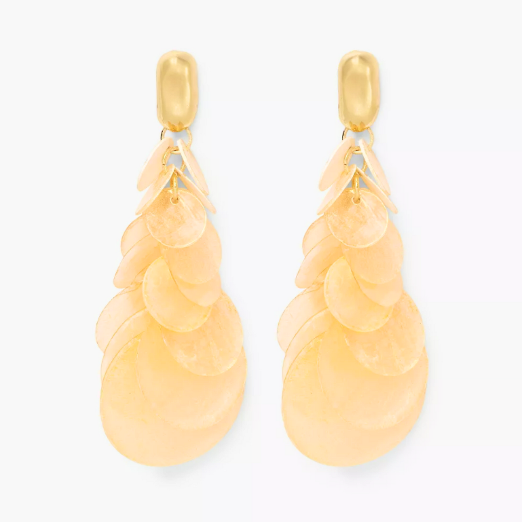 Coral and Pearl Inlay Earrings