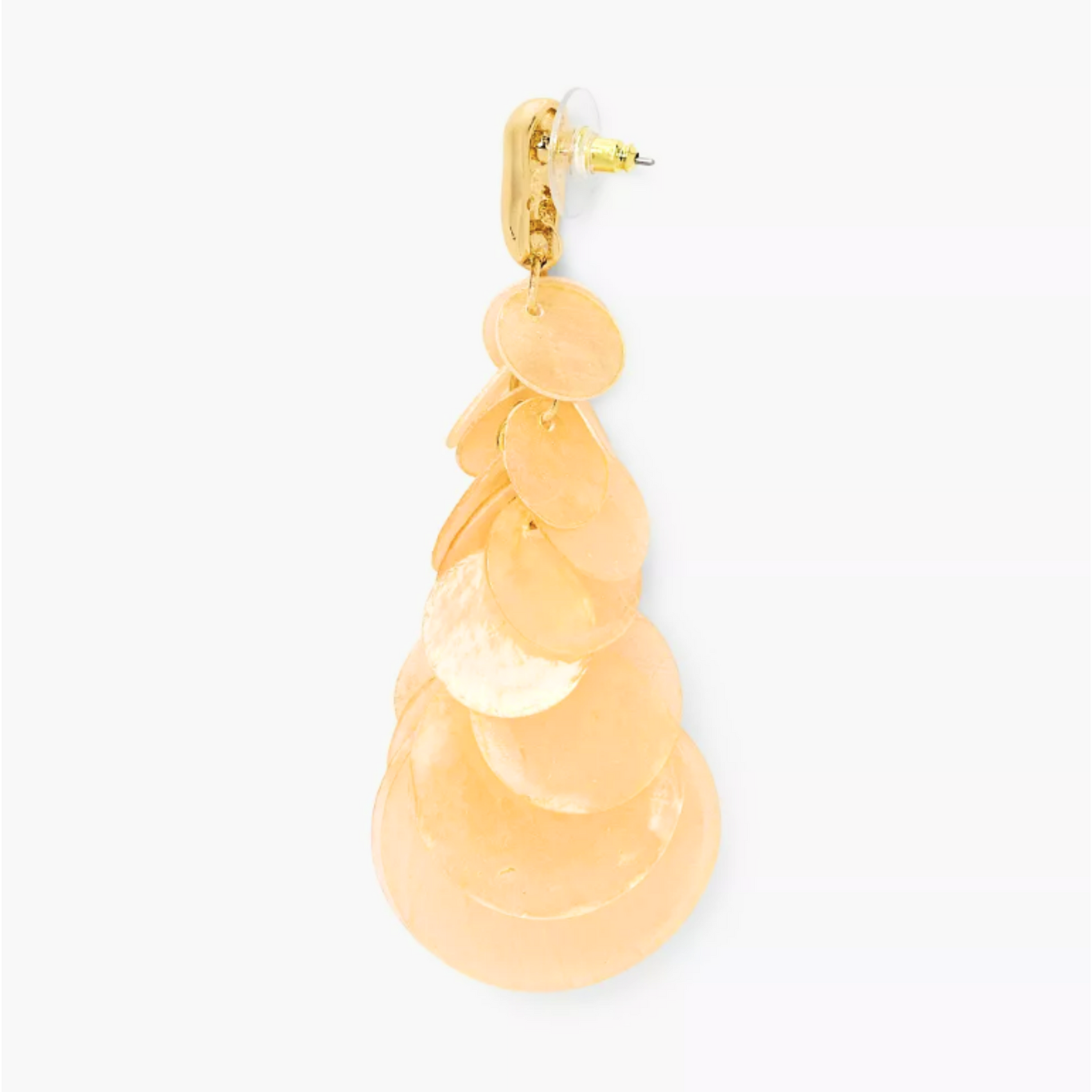 Coral and Pearl Inlay Earrings