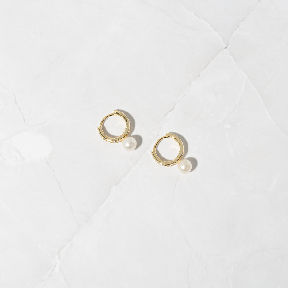 Diamond Pearl Huggies