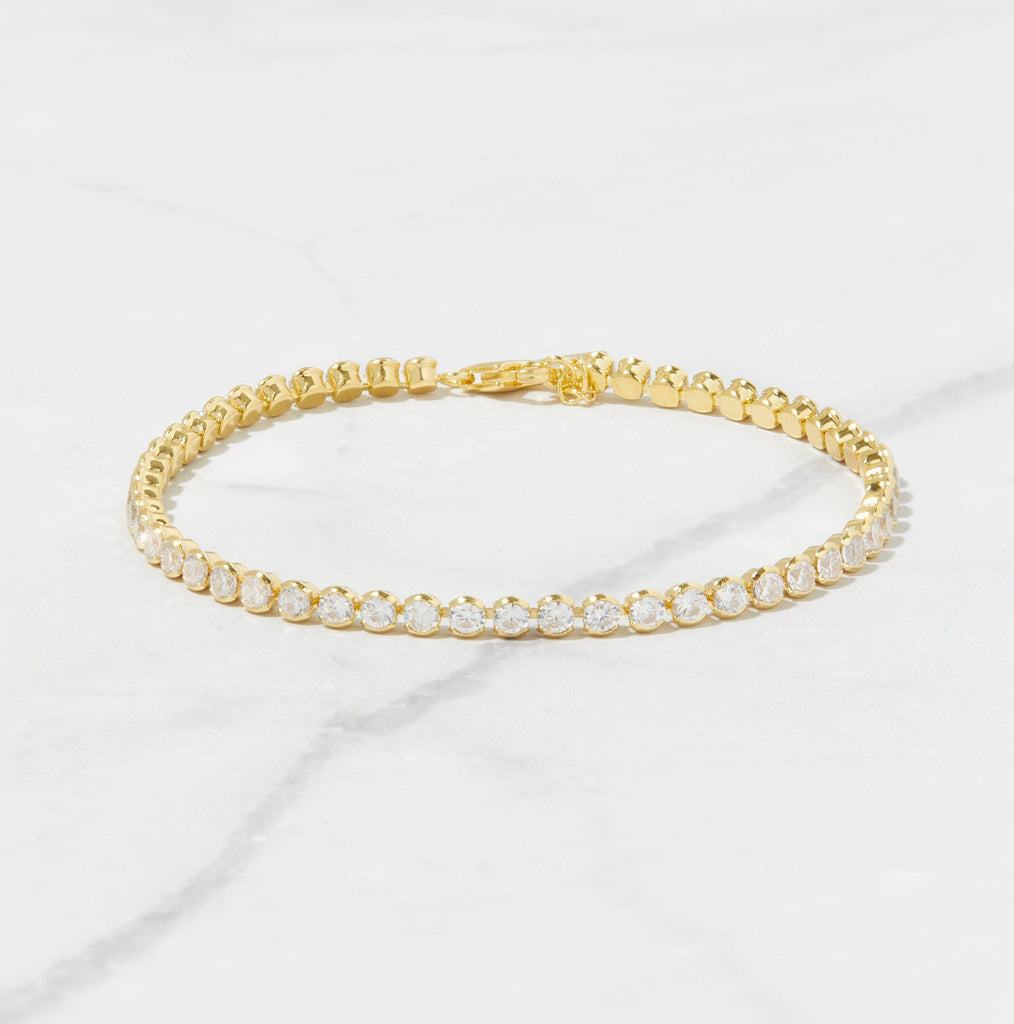 3mm Round Bezel Bracelet – Olivia Lorèn The Label