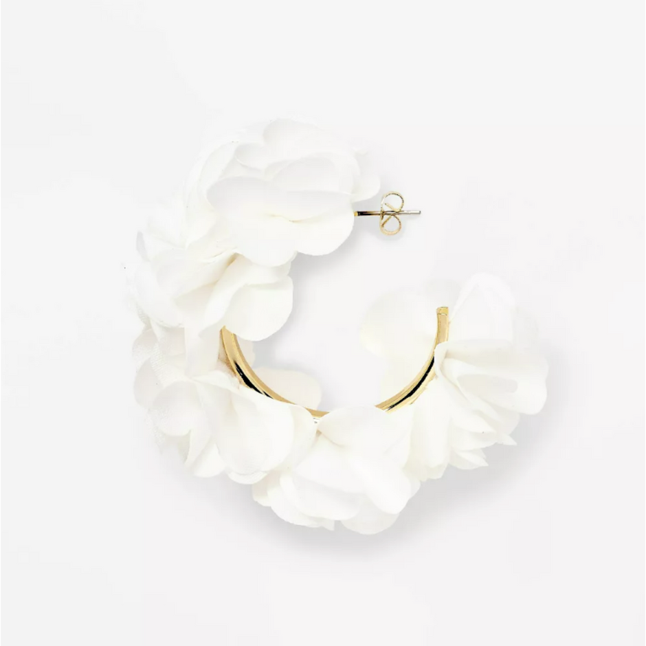 Hailey Hoop Petal Earrings
