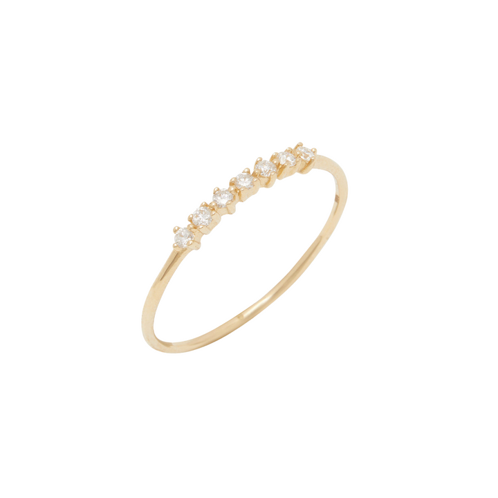 Cluster Diamond Ring with solid gold