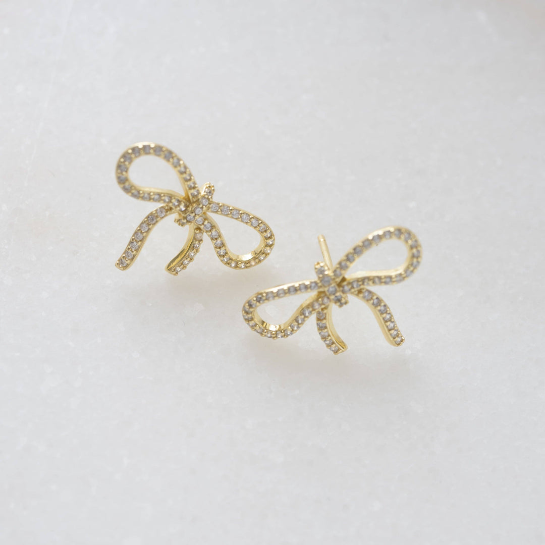 Pavé Bow Studs