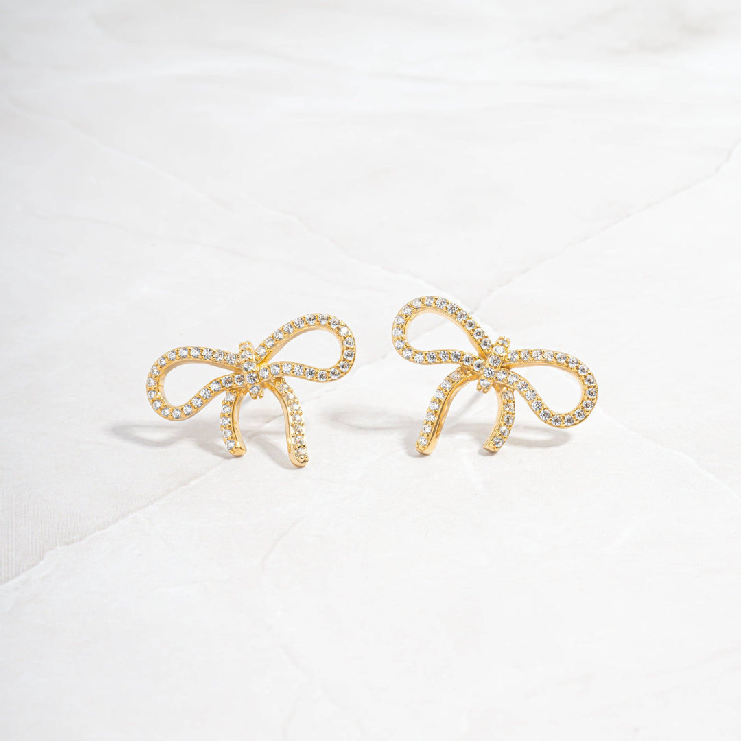 Pavé Bow Studs