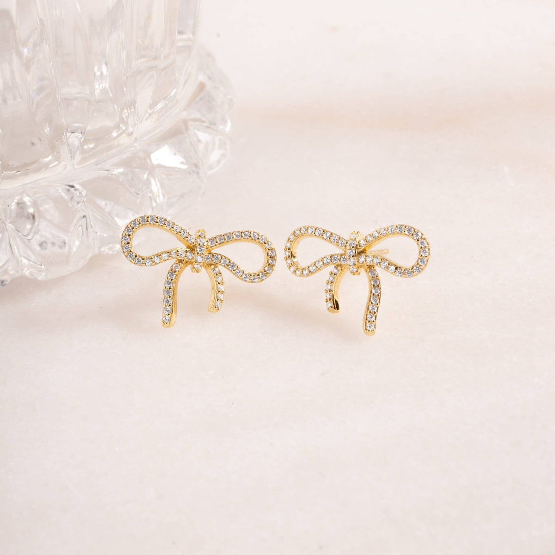 Pavé Bow Studs