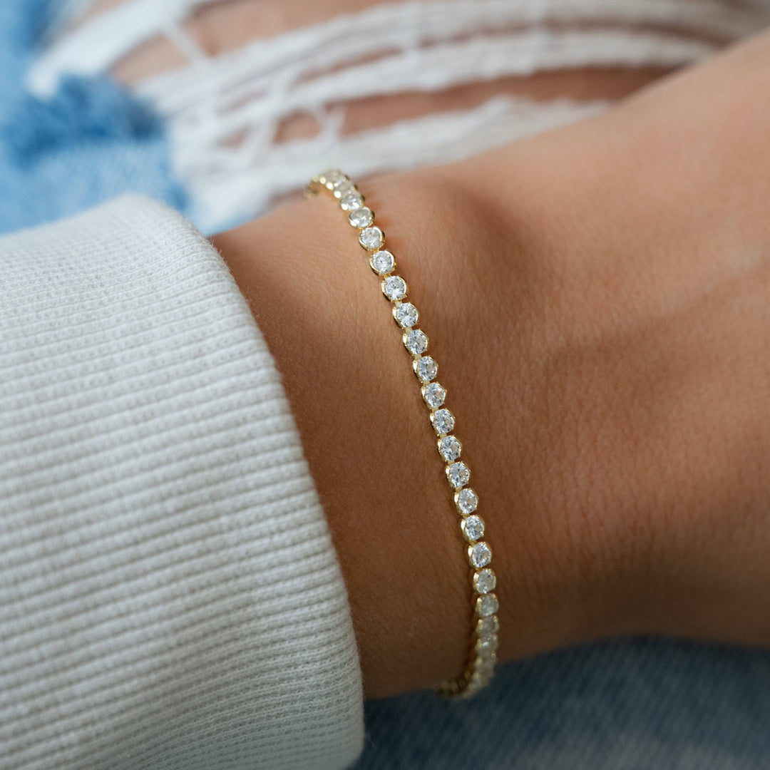 3mm Round Bezel Bracelet