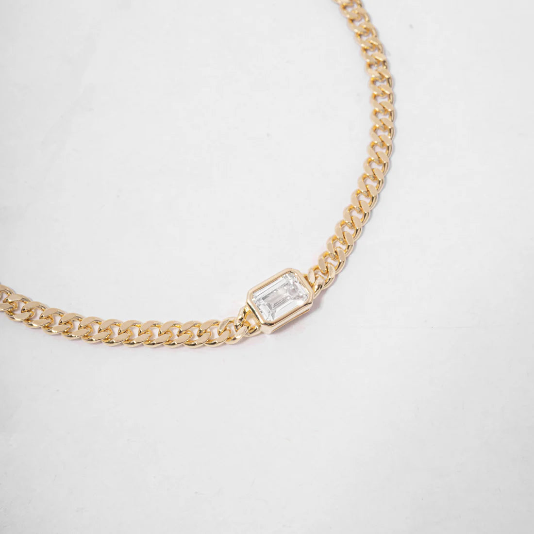 Harper Bezel Baguette Chain Bracelet
