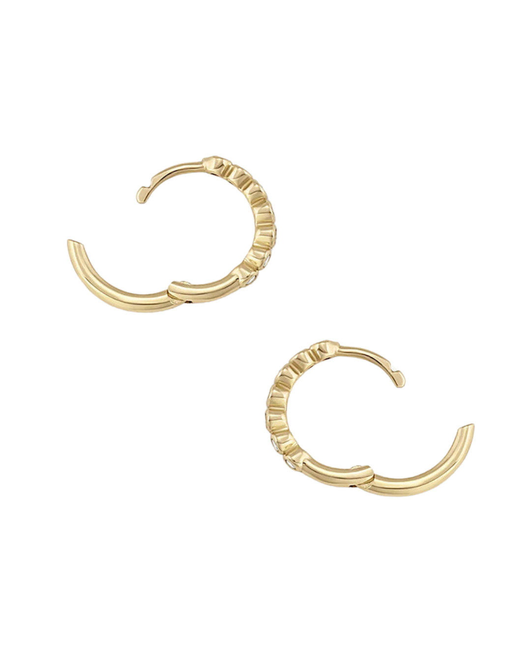 Camilla Solid Gold Diamond Hoops