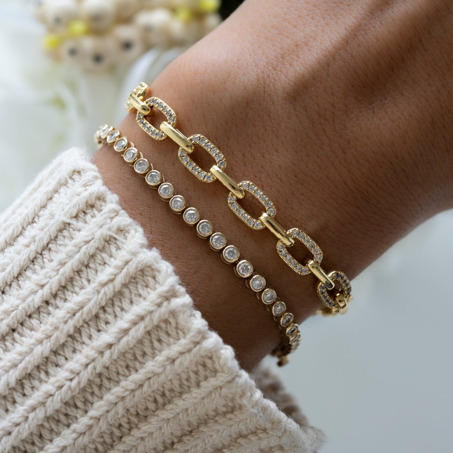 Chunky Pave Link Bracelet