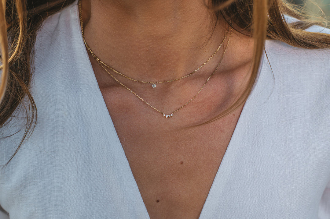 Diamond Necklace with solid gold