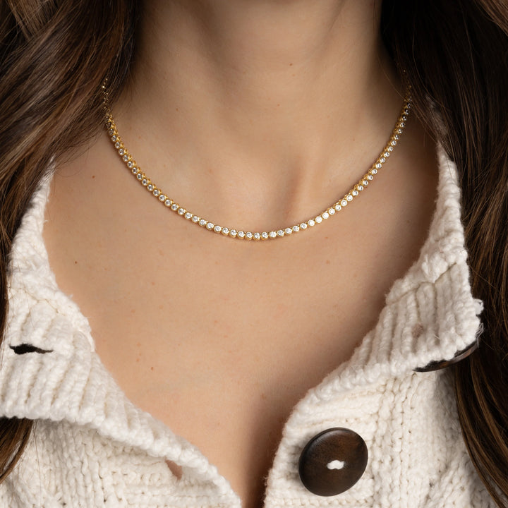 Emma Round Bezel Necklace