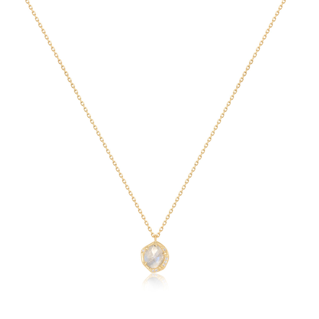 Brooklyn Moonstone and Diamond Necklace