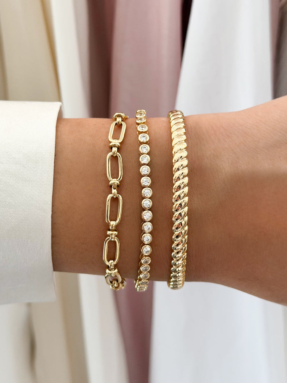 Maya Round Bezel Bracelet