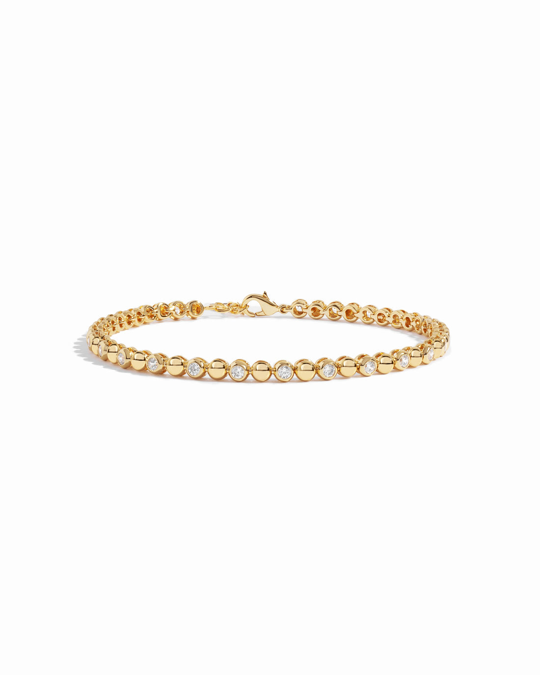 Bead & Bezel Tennis Bracelet