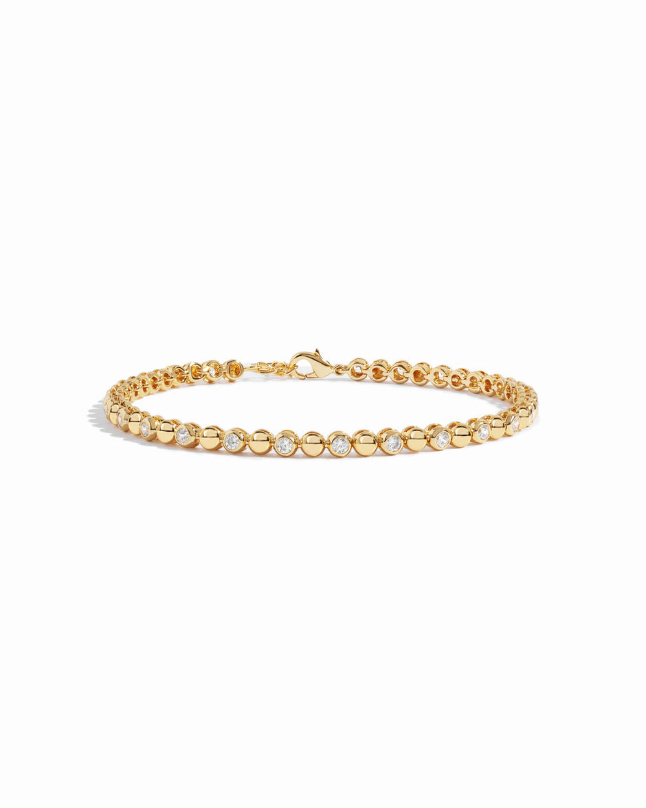 Bead & Bezel Tennis Bracelet