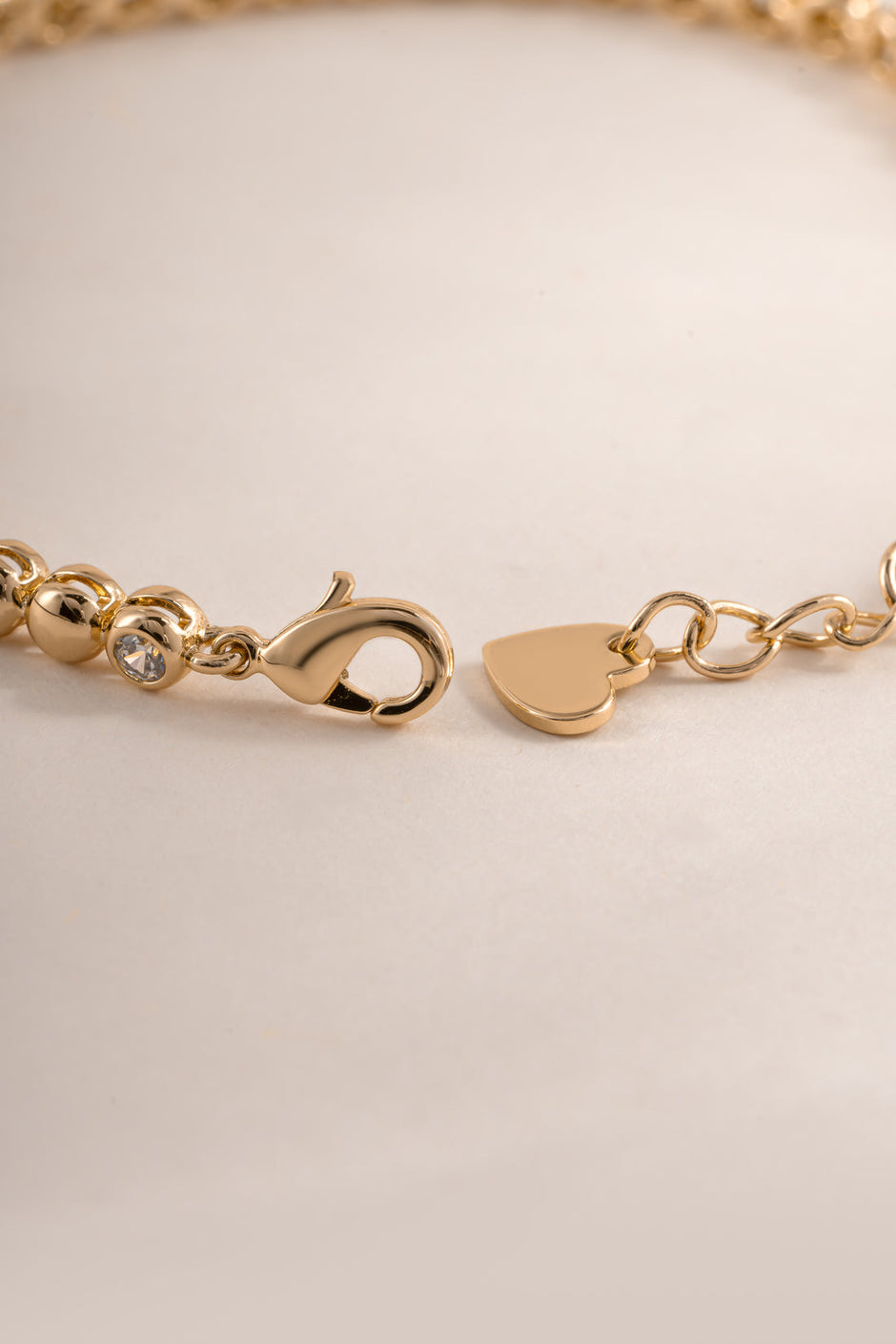 Bead & Bezel Tennis Bracelet