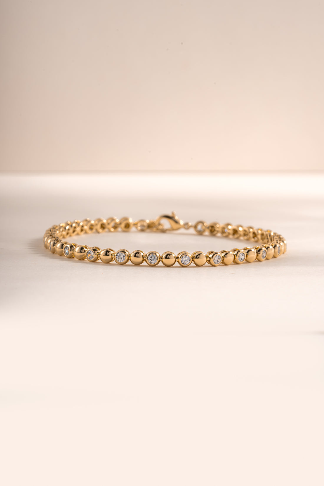 Bead & Bezel Tennis Bracelet