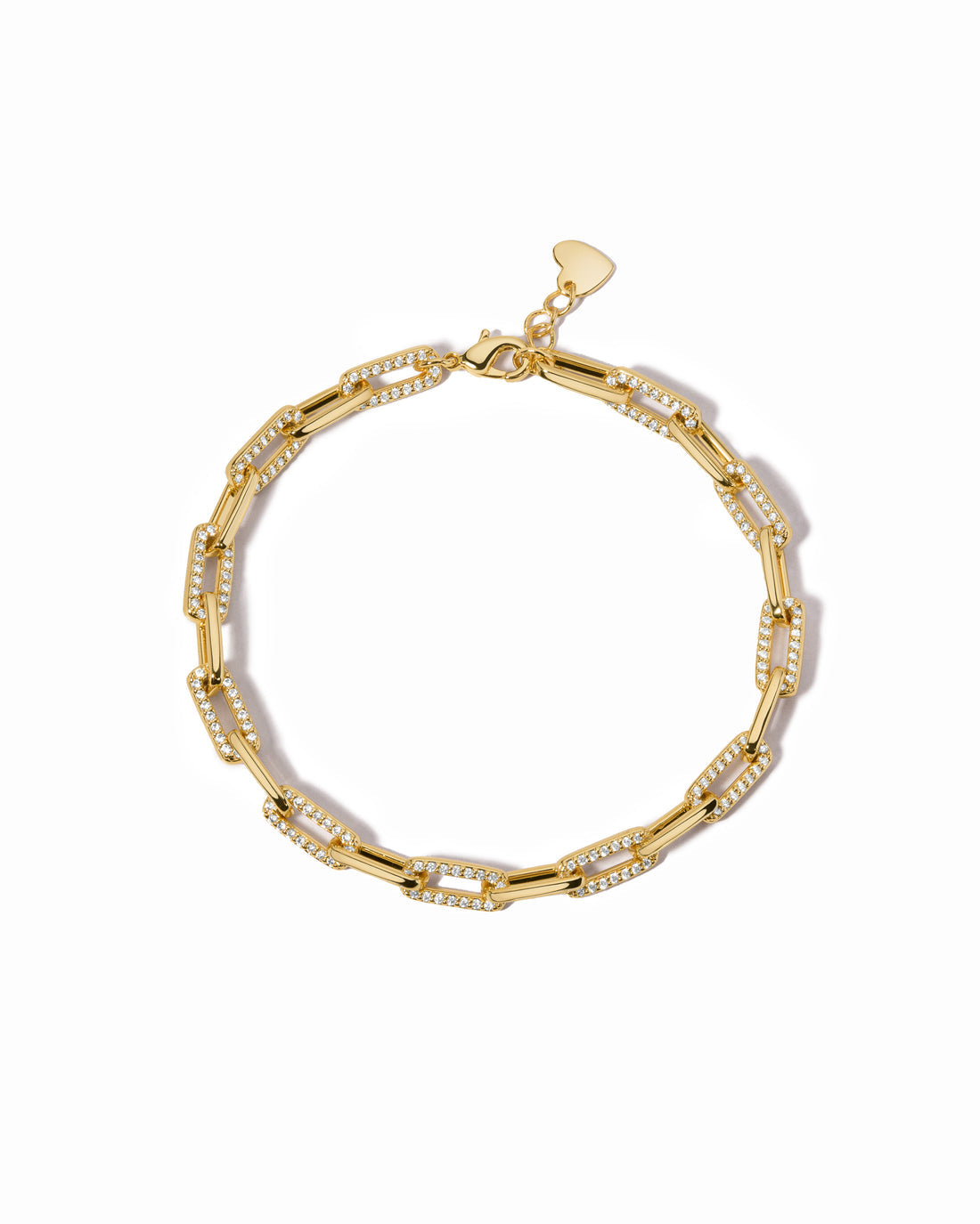 Pavé Diamond Paperclip Bracelet