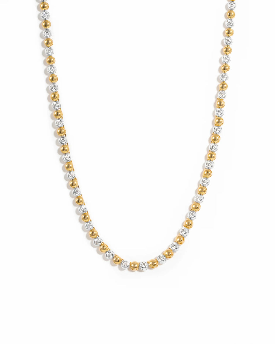 Two- Toned Mixed Metal Necklace