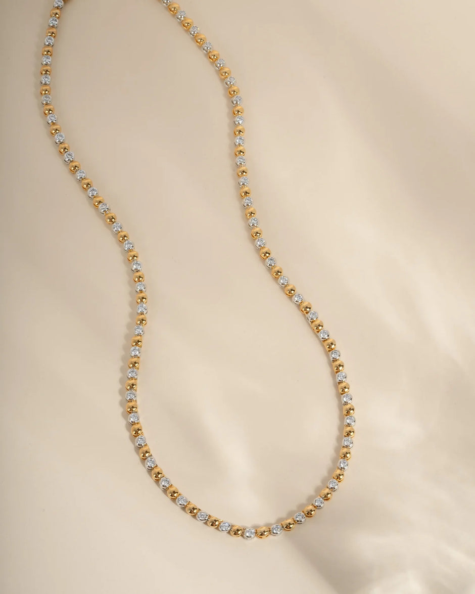 Two- Toned Mixed Metal Necklace