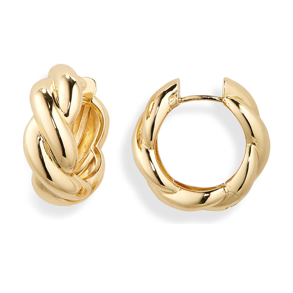 Twist Dome Hoop Earrings