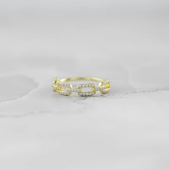 Pave Link Ring