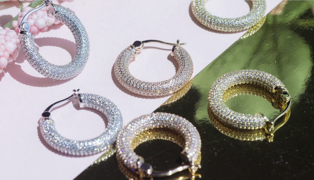 Soraya Pave Diamond Hoops