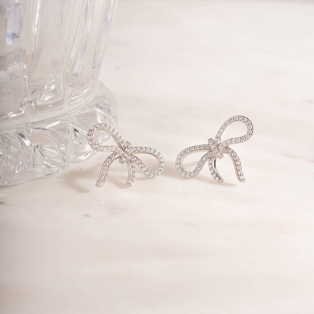 Pavé Bow Studs