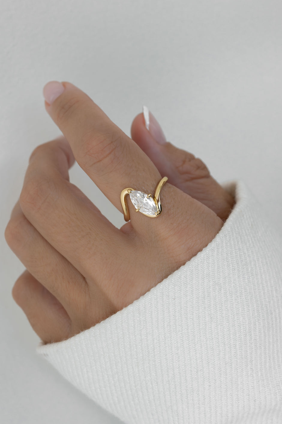 Marquis Swirl Ring
