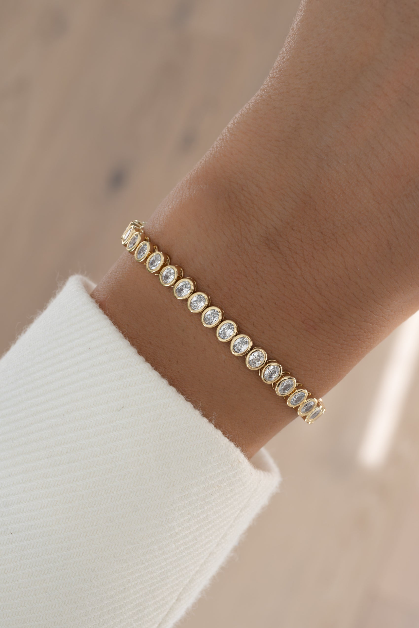 Brielle Oval Bezel Tennis Bracelet