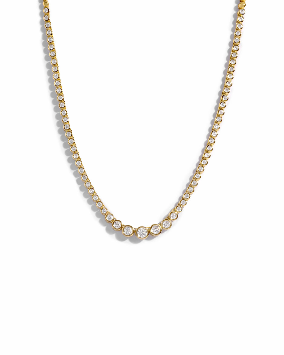 Kendall Gradient Bezel Tennis Necklace
