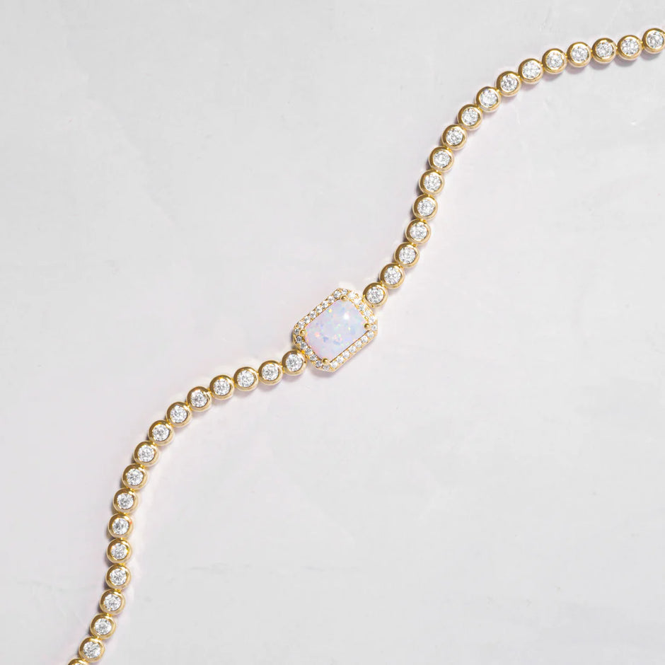 Seraphina Opal Baguette Tennis Bracelet